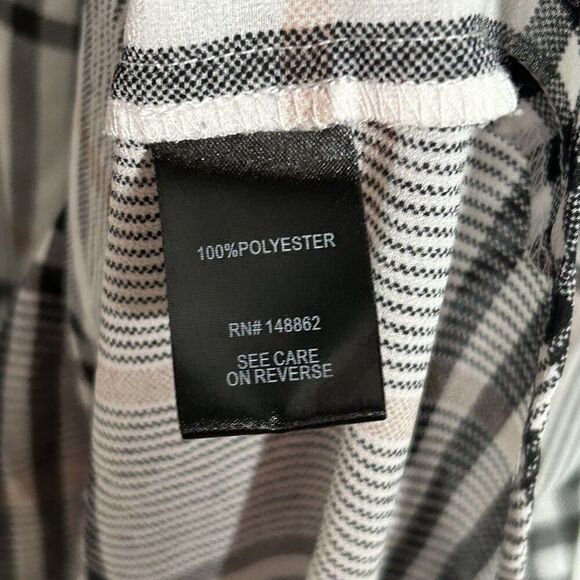 Torrid Lexie Plaid Babydoll Tunic Dress Size 4x Hi Low Hem Button Front Chiffon - Picture 5 of 10